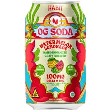 WATERMELON LEMONADE 100MG THC OG SODA DRINK